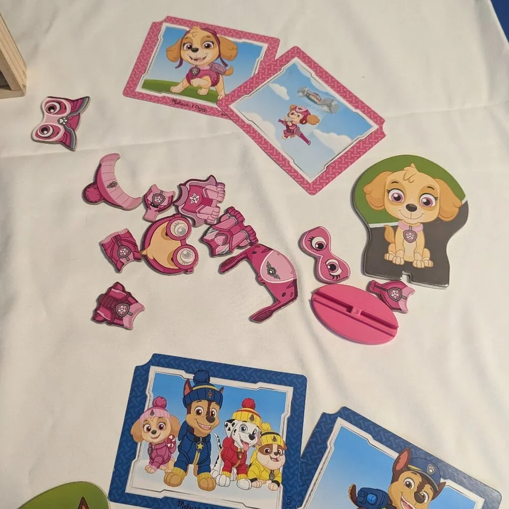 Paw Patrol Puzzle, by Melissa & Doug, and a plush Chase